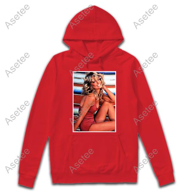 Farrah Fawcett Red Bathing Suit Flag Shirt, hoodie, sweater, long