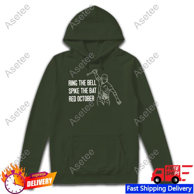 Ring The Bell Baseball Maroon hooded men's sweatshirt